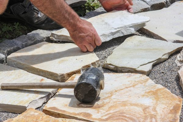 Stone Sidewalk Installation in Corona